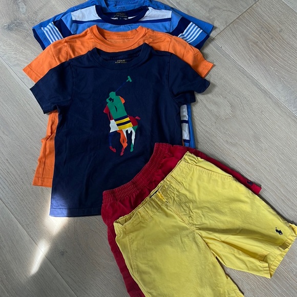 Ralph Lauren medley of 4 tee shirts, 2 shorts excellent condition - Picture 1 of 16